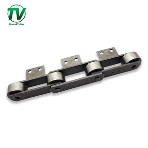 Transmission Roller Chain Products Heavy Duty Engineering Bush Chain with Attachment Double Pitch Conveyor Chain Attachments
