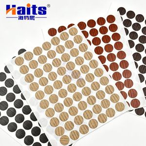 Round Wood Grain Self Stick Screw Hole Masking Furniture Repair Patches