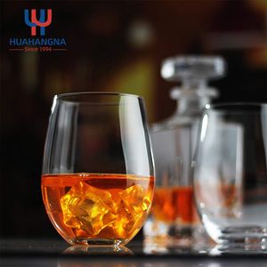 Custom Logo Egg Shaped Drinkware 16oz Round Stemless Wine Whisky Whiskey Soda Juice Drinking Cup Tumbler Glassware for Hotel Bar Restaurant