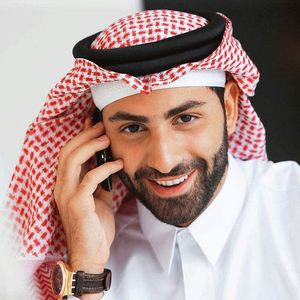 Wholesale Big Square Head Cover Saudi Arabia Men 100% Polyester Cotton Fabric