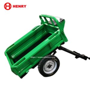 Walking Wheel Tractor Power Tiller Farm Half Dump Trailer Factory Sale