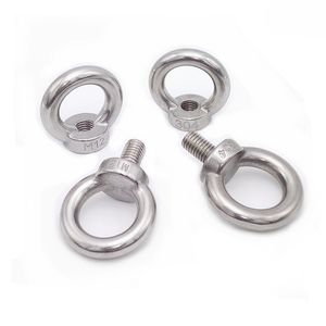 3/8 1/2 Inch Heavy Duty Stainless Steel DIN 580 Lifting Eye Bolts Collar Eyebolts for Fixing