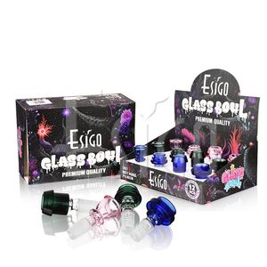 Esigo Glass Display A2 Pink Blue Teal Glass Bowl Dry Herb Glass Smoking Accessories Glass Water Pipe