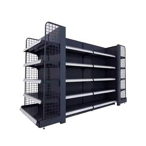 OEM Custom Heavy Duty Powder Coated Steel Supermarket Gondola Shelf