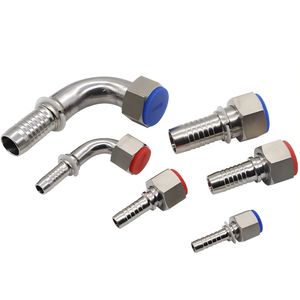 Carbon Stainless Steel Hydraulic Hose Ferrule Fitting DIN Metric Female Thread with 24 Degree Cone O-Ring Light Type Hydraulic Connector Joint Fitting 20411