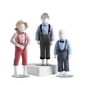 Children's Window Mannequins Boy and Girl Dummies Clothing Display Stand and Sit Window Display White Full Body Mannequin