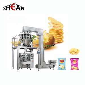 Automatic Vertical Potato Chips Biscuit Snack Food Pouch Filling Sealing Packing Machine