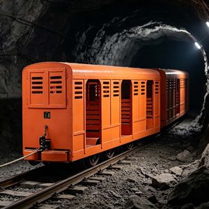 Xrb15 Rail Grabbing Type Incline Man Car 15 Seats Mining Incline Shuttle Slope Car with Automatic Emergency Brake for Slope Mine ≤40° Gradient