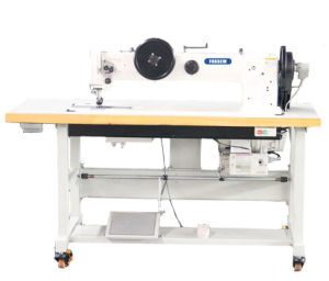 Long Arm Double Needle Compound Feed Walking Foot Heavy Duty Lockstitch Sewing Machine Fx-221-762