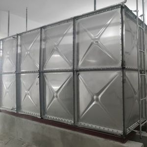 HDG Hot Dipped Galvanized Steel Overhead Water Storage Tank High Big Rectangular Bolted Steel Water Tank