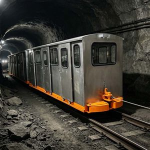 Factory Direct Mining Incline Shuttle Car Slope Man Car 15 Seats Xrb Type with Explosion Proof Lighting and Automatic Brake for Mine Export