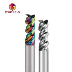 Msu High Efficiency Tungsten Carbide Flat End Mill for Aluminum with Dlc Coating