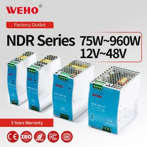 Ndr-480-24 480W DIN Rail Industrial Single Output DC 24V 20A Switching Power Supply