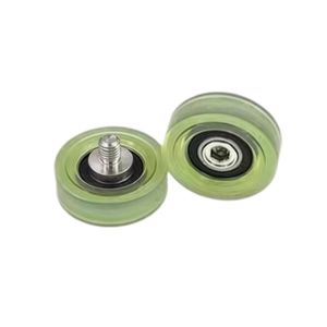 OEM Customized Screw-Type PU Coated Rollers, Customizable Polyurethane Bearing Rollers, Solid Coated Bearing Wheels.