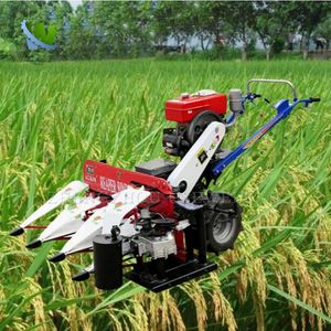 Compact Manual Reaper Binder for Small Rice Paddy Wheat Harvesting on Hilly Terrain
