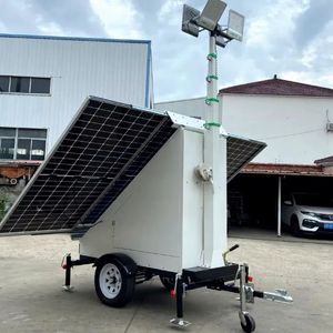 Mobile Smart Solar LED Light Tower with Dimmable Features