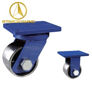 Stardrawing 6/8/10/12/14inch 152/203/254/305/356mm Forged Steel Wheel Ultra Heavy Duty Caster