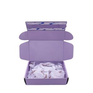 Custom Corrugated Kraft Box Easy Tear Strips Zipper Mailer Packaging