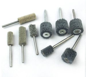Grinding Polishing Deburing Brush Silicon Carbide Wire Cylindrical Tube Brush with Handle