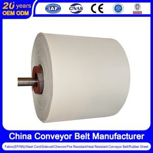 Custom Pattern Anti Slip PVC Food Grade Fabric White Conveyor Belt Manufacturer with FDA for Tobacco Cigarette Production Equipment