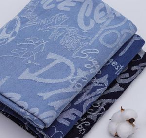 Denim Fabric High Quality Jacquard Stretch Denim Fabric Custom Printed