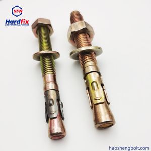 DIN Standard Metric Steel Sleeve Wedge Anchor Bolt with Hex Nut Washer Zinc Plated Finish Wedge Anchor Bolts with Nut