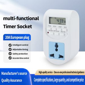 European/UK Plug/ Type D Timer Socket Multi-Outlet Power Strip Digital Timer Switch