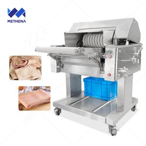 Automatic Electric Pig Pork Skinner Slicer Peeler Remover Fresh Meat Peel Cut Machine