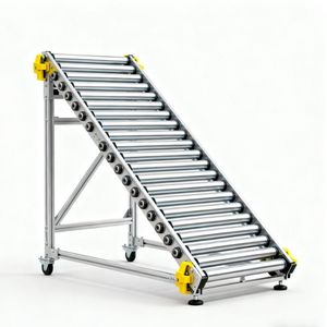 Compact Roller Conveyor with Concealed Bottom Motor for Production Facilities