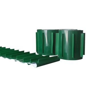 PVC Green Special Baffle Guide Bar Customized Conveyor Belt with Durable and Flexible Belt for Industrial Material Handling and Automated Production Lines