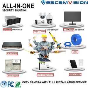 Effortless Home Monitoring All-in-One 4G Solar Camera Security System & Service CCTV Security Camera Hikvision Dahua Outdoor