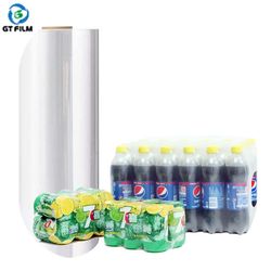 PLA Shrink Film Printed Hot Shrink Roll Film Wrap Sleeve Packing Customized Beverage Packaging Provided Transparent Plastic Film