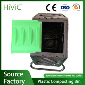 Custom Color Black Eco-Friendly Large Outdoor Apartment Polypropylene Screw Free Worm Square Plastic Garden Compost Composting Bin