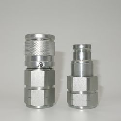 Naiwo Quick Connector Hydraulic Flat Face Quick Coupler 3/8 NPT Quick Connects Coupling