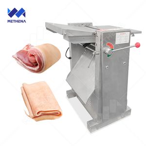 Automatic Hand Pig Pork Skinner Slicer Coconut Fresh Meat Peeling Cutting Machine