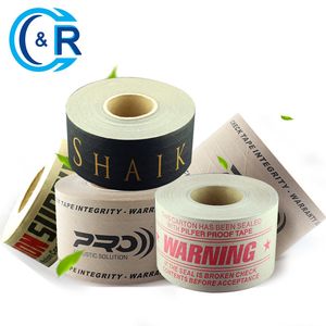 Brown Custom Logo Printed Disposable String Reinforced Kraft Gummed Paper Biodegradable Tape