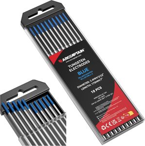 High Performance 10-Pack of 2% Lanthanated Tungsten Welding Electrode 3/32" for TIG Welding for Professional TIG Welder