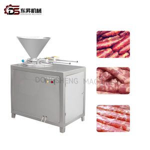 304 Stainless Steel Hydraulic Mechanical Unit with Filling Tubes for Large Pork Processing Factories Hydraulic Sausage Stuffer