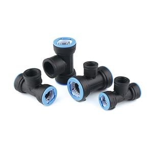 Irriplast Pn10 Irrigation Outdoor Cold Water HDPE PP Pipe Compression Female Tee PP Push Fitting