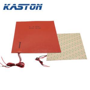 Industrial Custom 12 Volt 3m Adhesive Flexible Rubber Silicone Heating Plate for 3D Printer