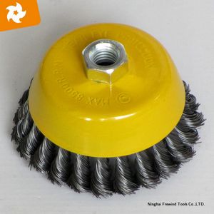 Ultimate Heavy-Duty Twisted/Knotted Steel Wire Cup Brush