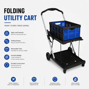 Customized Portable Multi-Functional Folding Luggage Shopping Cart Platform Hand Truck