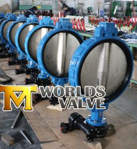 Stainless Steel Ss Pipe Fitting Butterfly Valve with Acs Certificate Worm Gear Operator