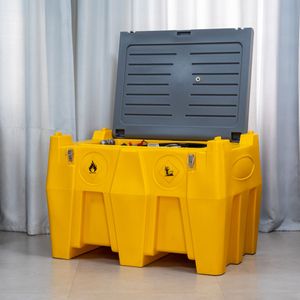 Plastic Mobile Gasoline Storage with Lockable Cabinet for Secure Fuel Storage at Gas Station Yards