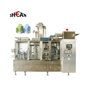 Aseptic Gable Top Milk Cartons Juice Liquid Water Filling Packing Machine
