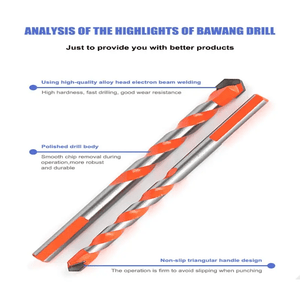 Multi-Purpose Carbide Drill Bits for Tile, Concrete & Metal