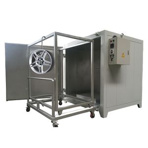 Ailin Small Powder Curing Oven Furnace Chamber Electric Burner Powder Coating Oven for Metal Wheel Curing with Trolley Rack