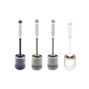 Plastic Household Toilet Cleaner Brush with Holder for Bathroom