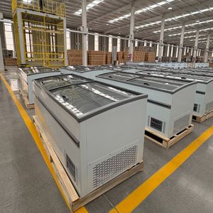 Commercial Quick Freezing Equipment Island Freezer Frozen Meat Cooked Food Chest Deep Freezer