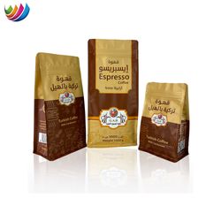 China Factory Supplier Custom Printed Ziplock Plastic Packaging Flat Bottom Coffee Bags with Valve